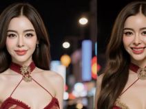 ไอซ์ ปรีชญา กับแฟชั่นตรุษจีนร้อนแรง ใส่ชุดกี่เพ้าแหวกอก